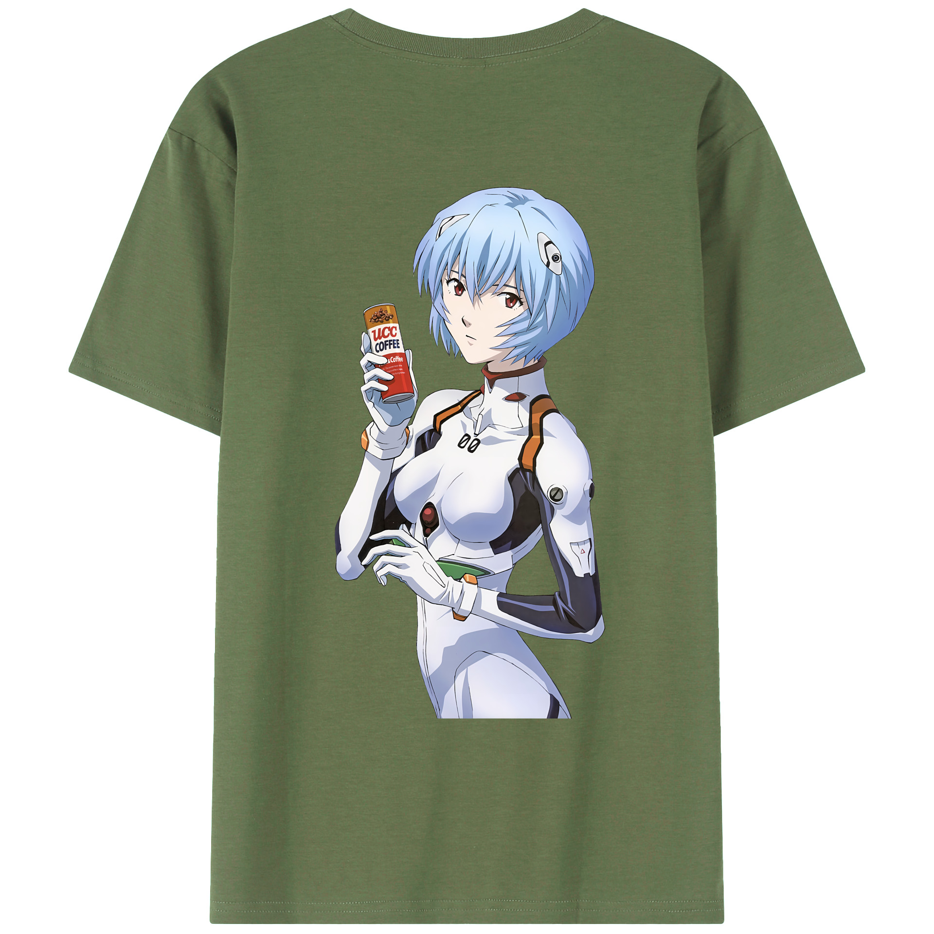 （画像用） EVA 新世紀エヴァンゲリオン 綿100％ メンズ半袖Tシャツ（バックプリント） 通気性